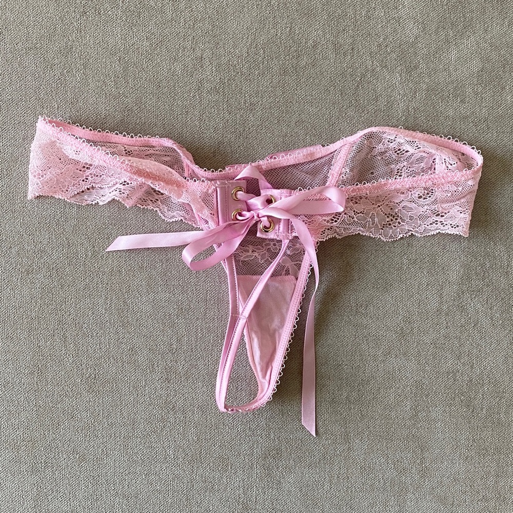 Honey Birdette “Rebecca” Pink Lace Intimate Set - Picture 7 of 7